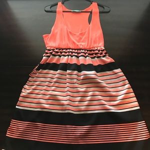Sun Dress - Neon Orange/Black